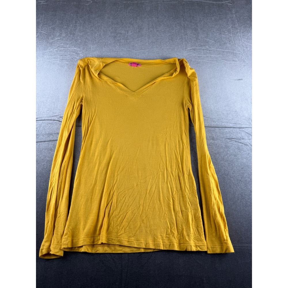 Love Peace Hope Womens Mustard Yellow Long Sleeve V-Neck Top RT-8058 Small